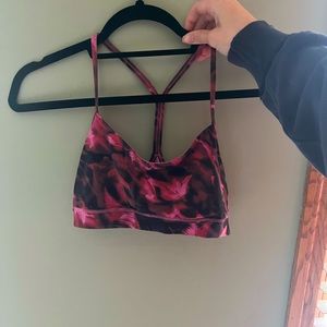 Pink Lululemon Flow Y Bra